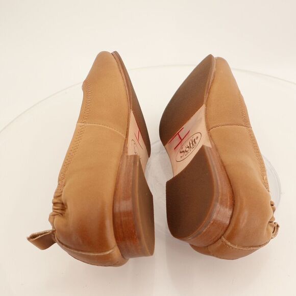 Sofft Kenni Ballet Flat Shoes Women's 8.5M Brown Leather Comfort Slip On Loafers - Picture 8 of 11